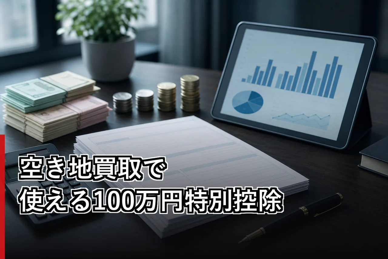 空き地買取で使える100万円特別控除のイメージ