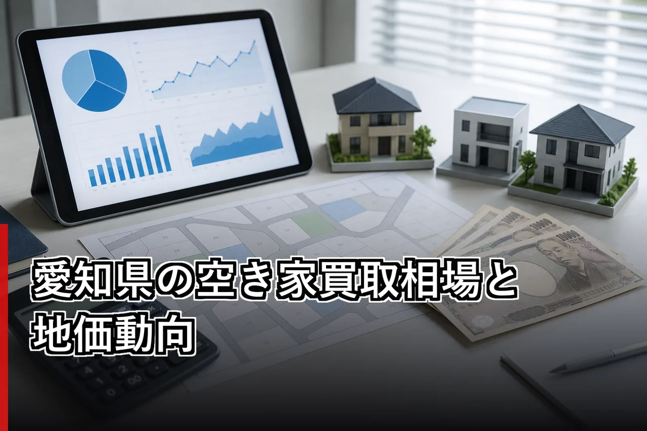 愛知県の空き家買取相場と地価動向のイメージ