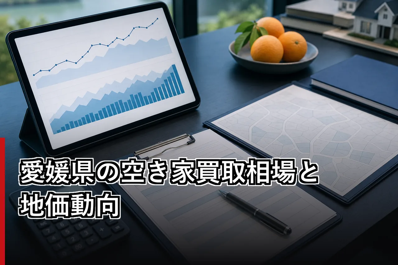愛媛県の空き家買取相場と地価動向のイメージ