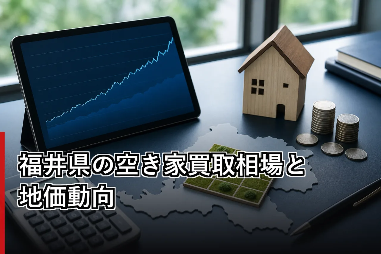 福井県の空き家買取相場と地価動向のイメージ