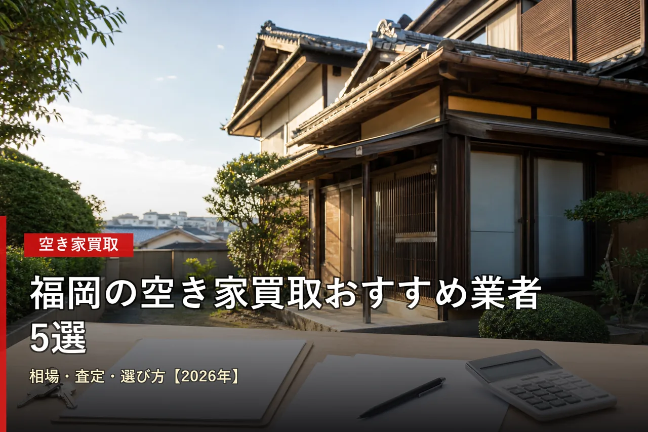 福岡の空き家買取業者5選を比較【2026年版】費用と流れ