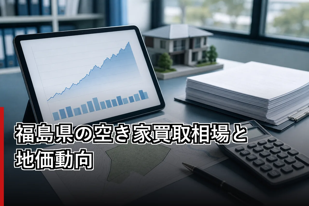 福島県の空き家買取相場と地価動向のイメージ