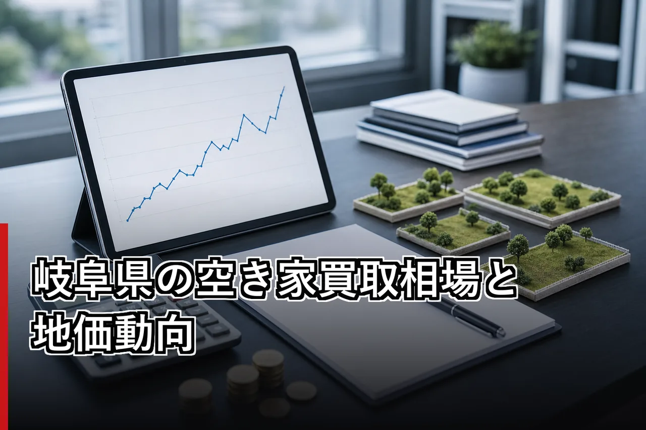 岐阜県の空き家買取相場と地価動向のイメージ