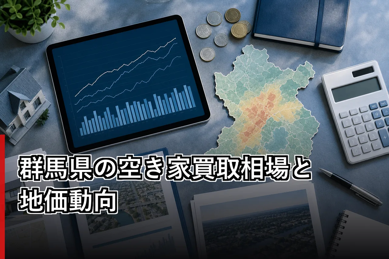 群馬県の空き家買取相場と地価動向のイメージ