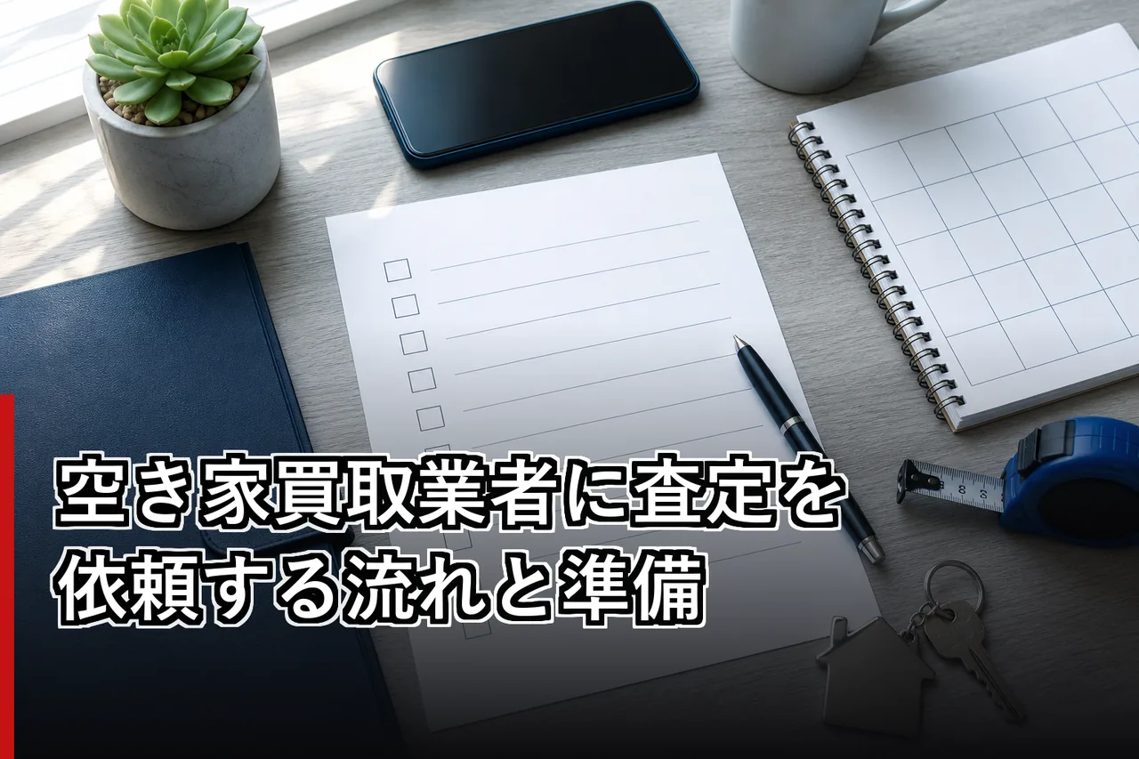 空き家買取業者に査定を依頼する流れと準備のイメージ