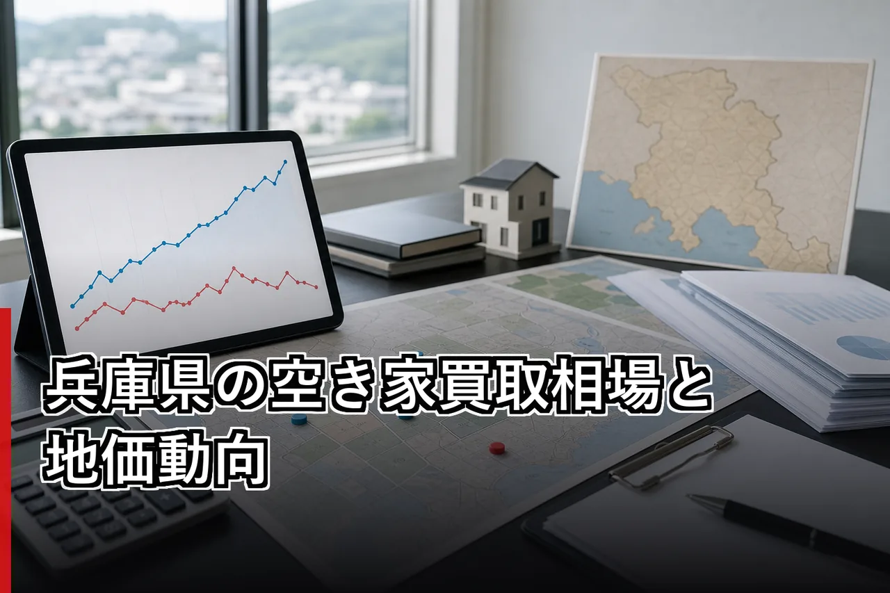 兵庫県の空き家買取相場と地価動向のイメージ