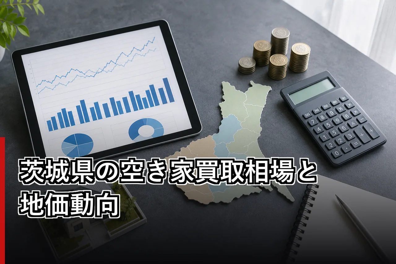 茨城県の空き家買取相場と地価動向のイメージ
