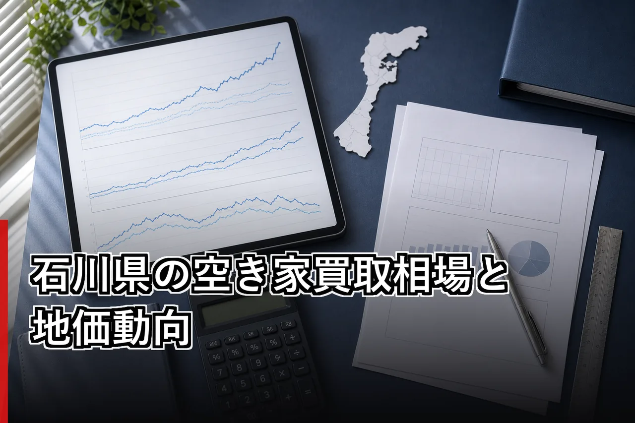 石川県の空き家買取相場と地価動向のイメージ