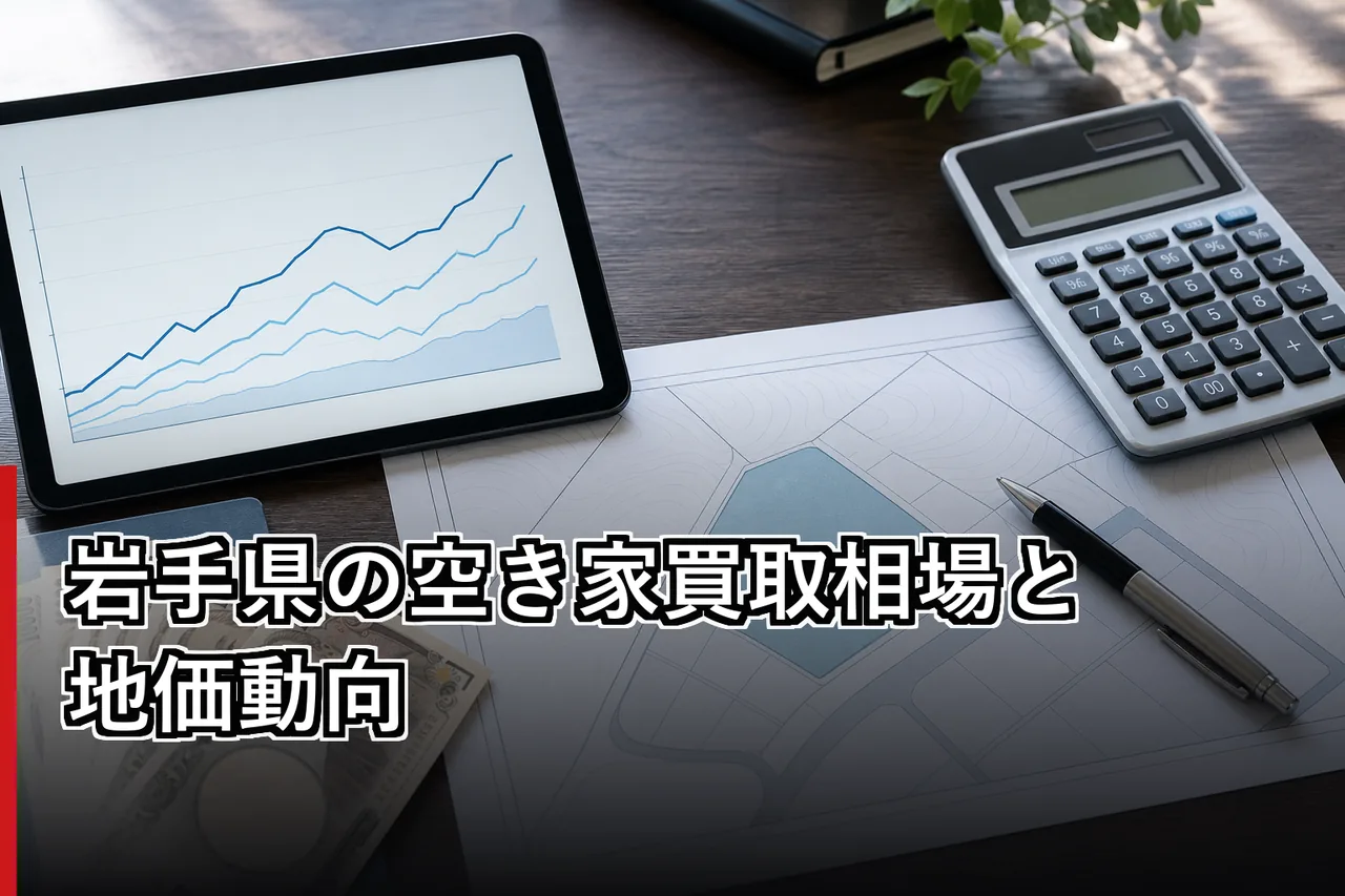 岩手県の空き家買取相場と地価動向のイメージ