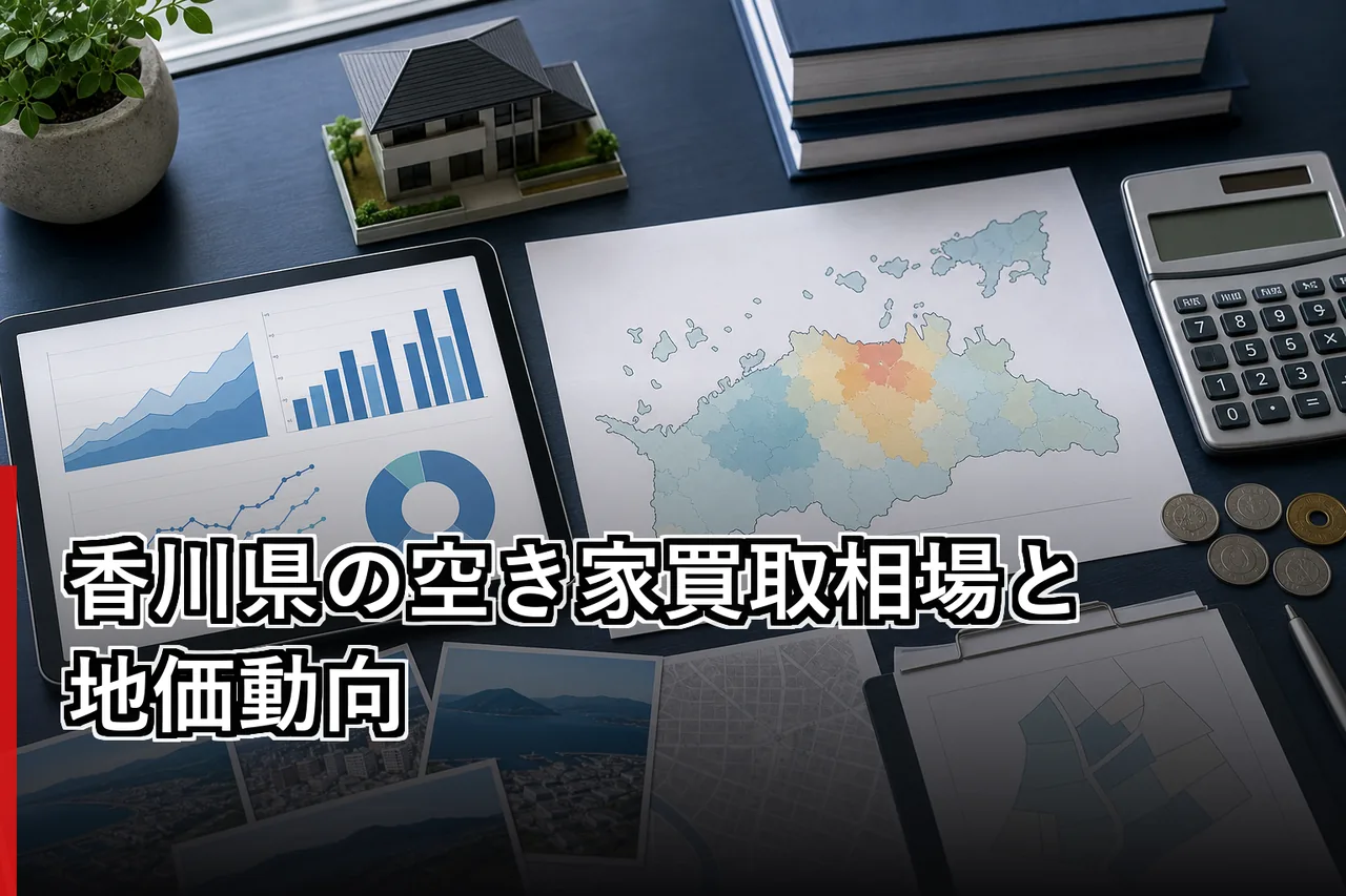 香川県の空き家買取相場と地価動向のイメージ