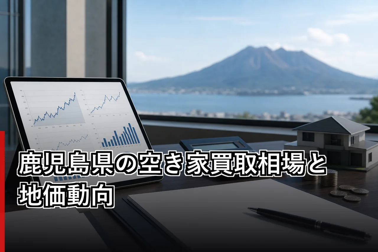 鹿児島県の空き家買取相場と地価動向のイメージ