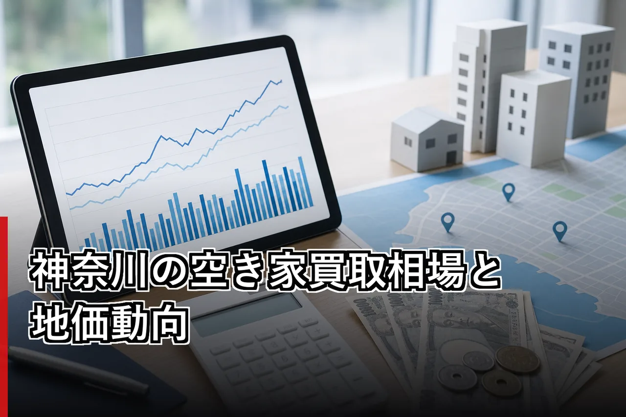 神奈川の空き家買取相場と地価動向のイメージ