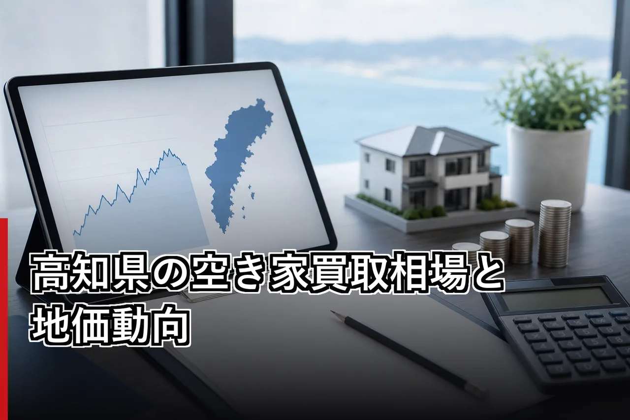 高知県の空き家買取相場と地価動向のイメージ