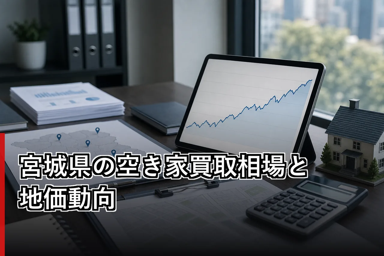 宮城県の空き家買取相場と地価動向のイメージ