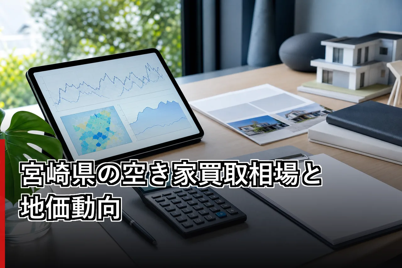 宮崎県の空き家買取相場と地価動向のイメージ