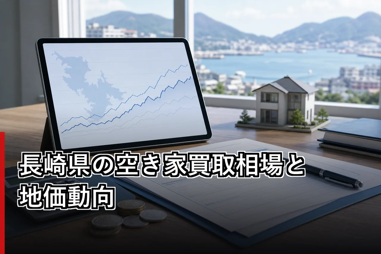 長崎県の空き家買取相場と地価動向のイメージ