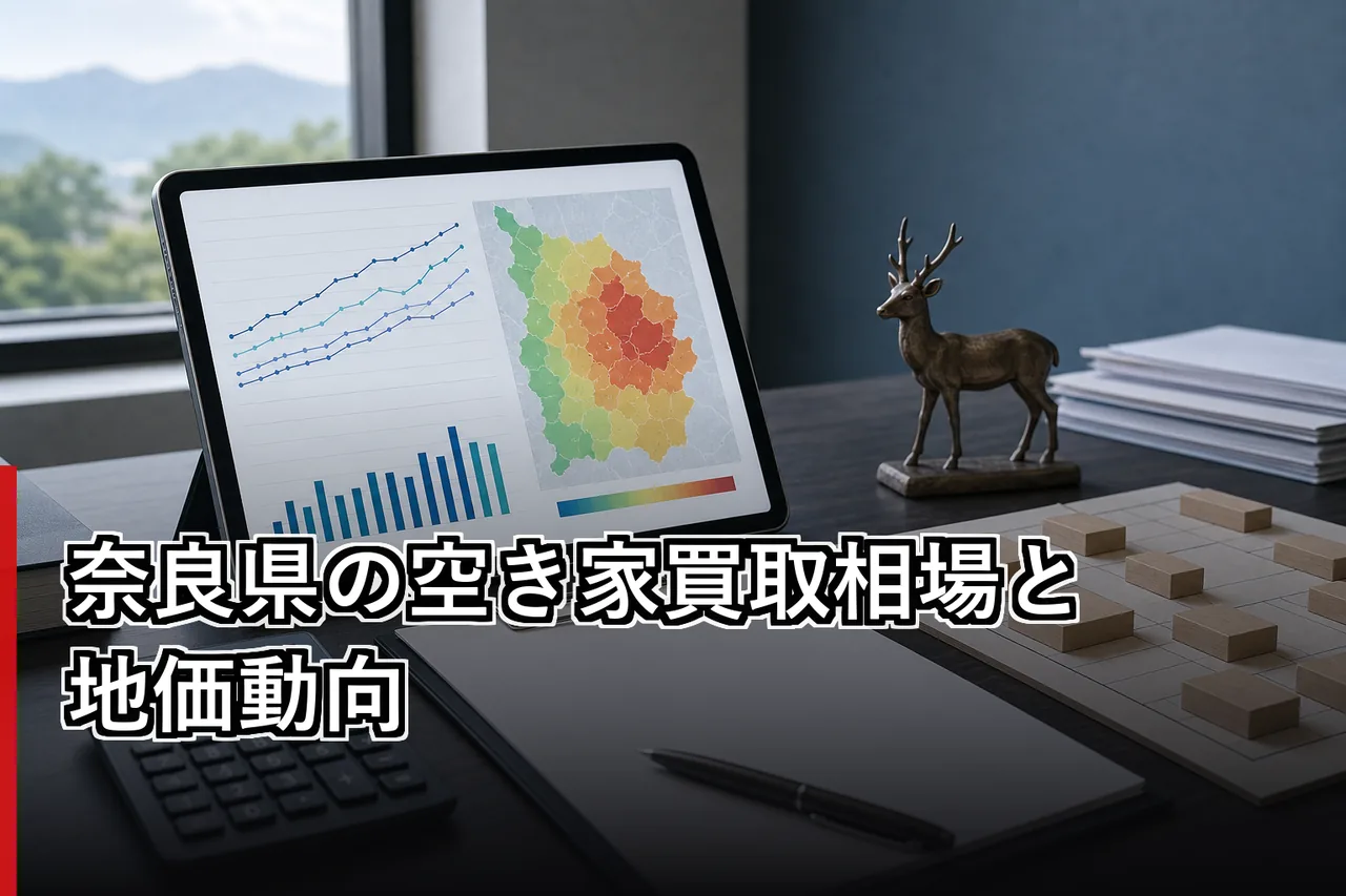 奈良県の空き家買取相場と地価動向のイメージ