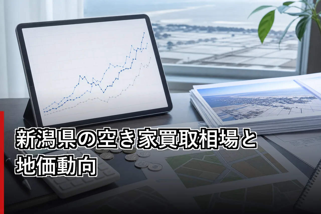 新潟県の空き家買取相場と地価動向のイメージ