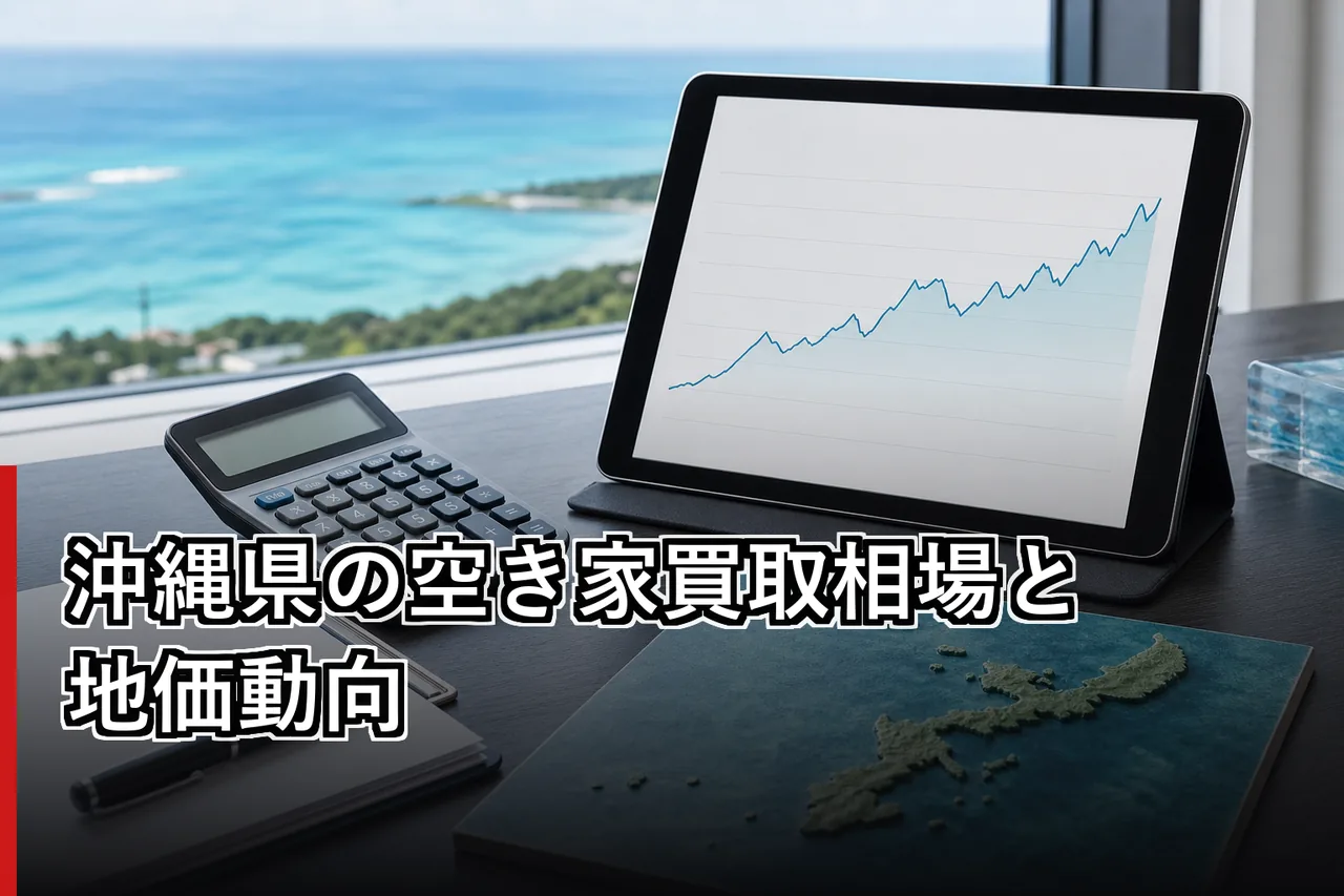 沖縄県の空き家買取相場と地価動向のイメージ