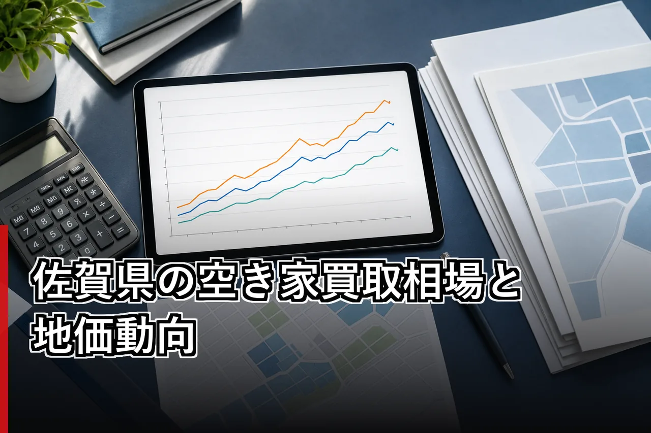 佐賀県の空き家買取相場と地価動向のイメージ