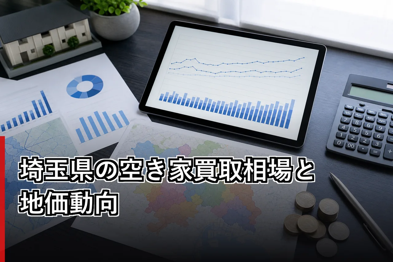 埼玉県の空き家買取相場と地価動向のイメージ
