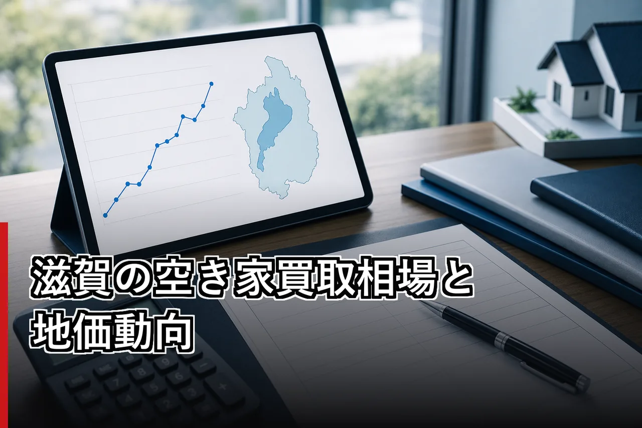 滋賀の空き家買取相場と地価動向のイメージ