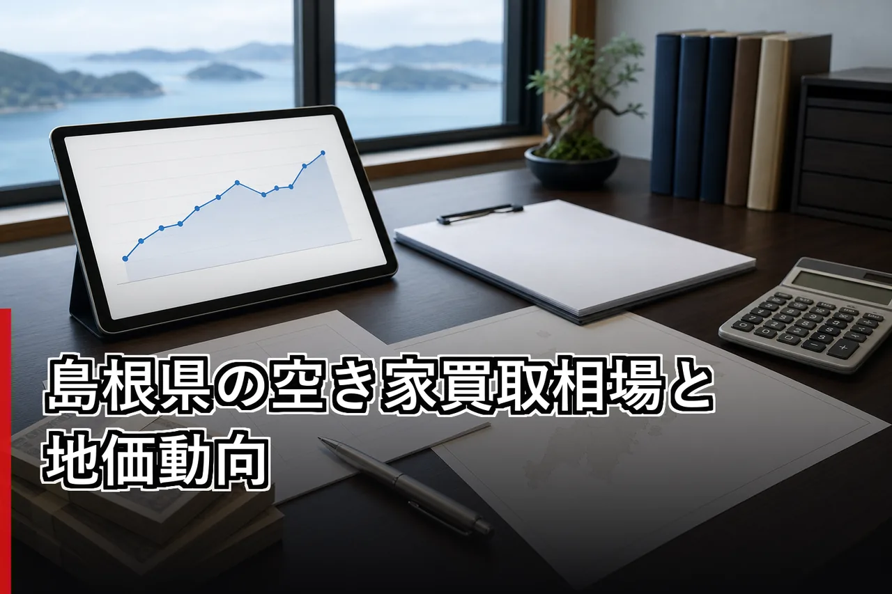島根県の空き家買取相場と地価動向のイメージ