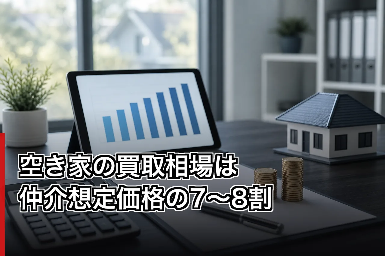 空き家の買取相場は仲介想定価格の7〜8割のイメージ