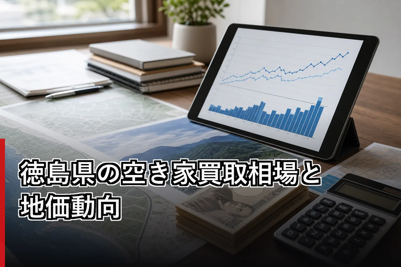 徳島県の空き家買取相場と地価動向のイメージ