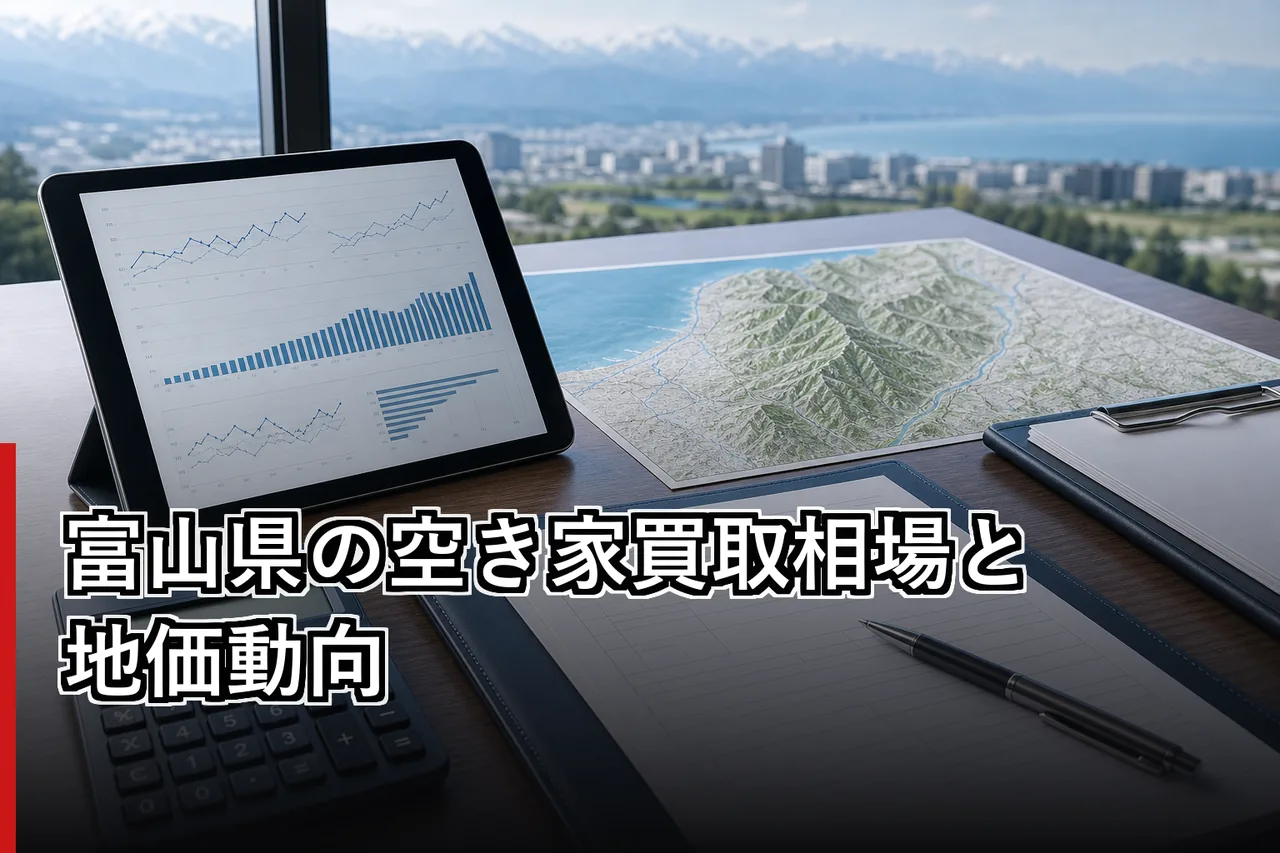 富山県の空き家買取相場と地価動向のイメージ