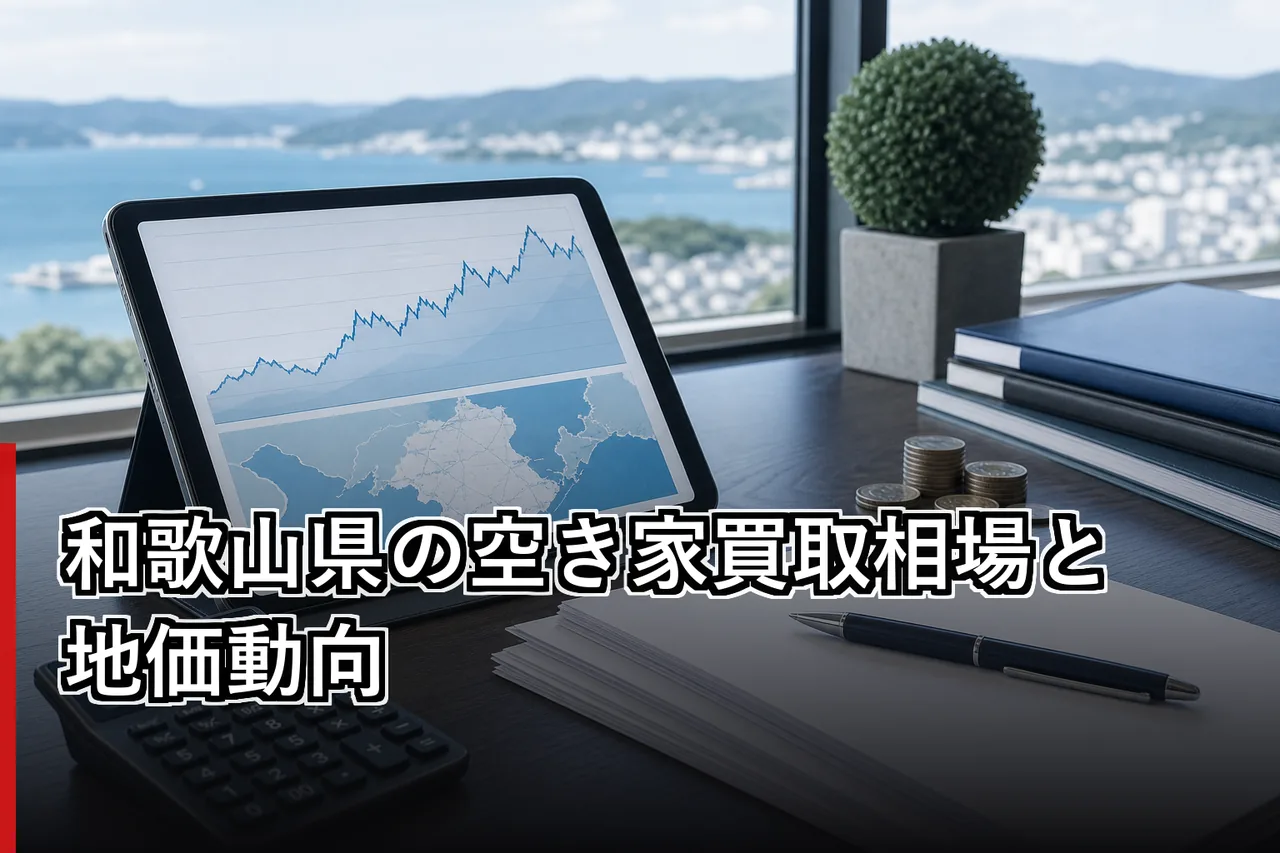 和歌山県の空き家買取相場と地価動向のイメージ