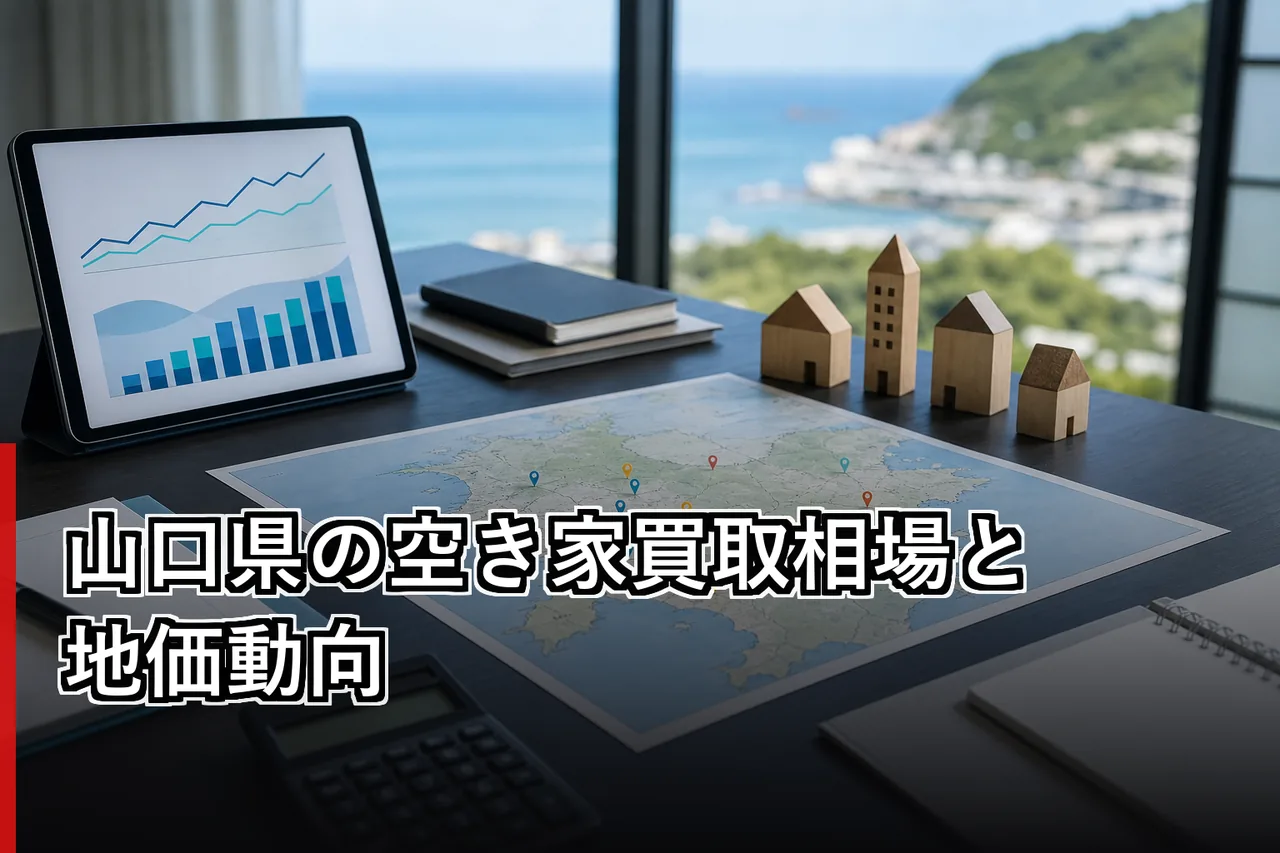 山口県の空き家買取相場と地価動向のイメージ