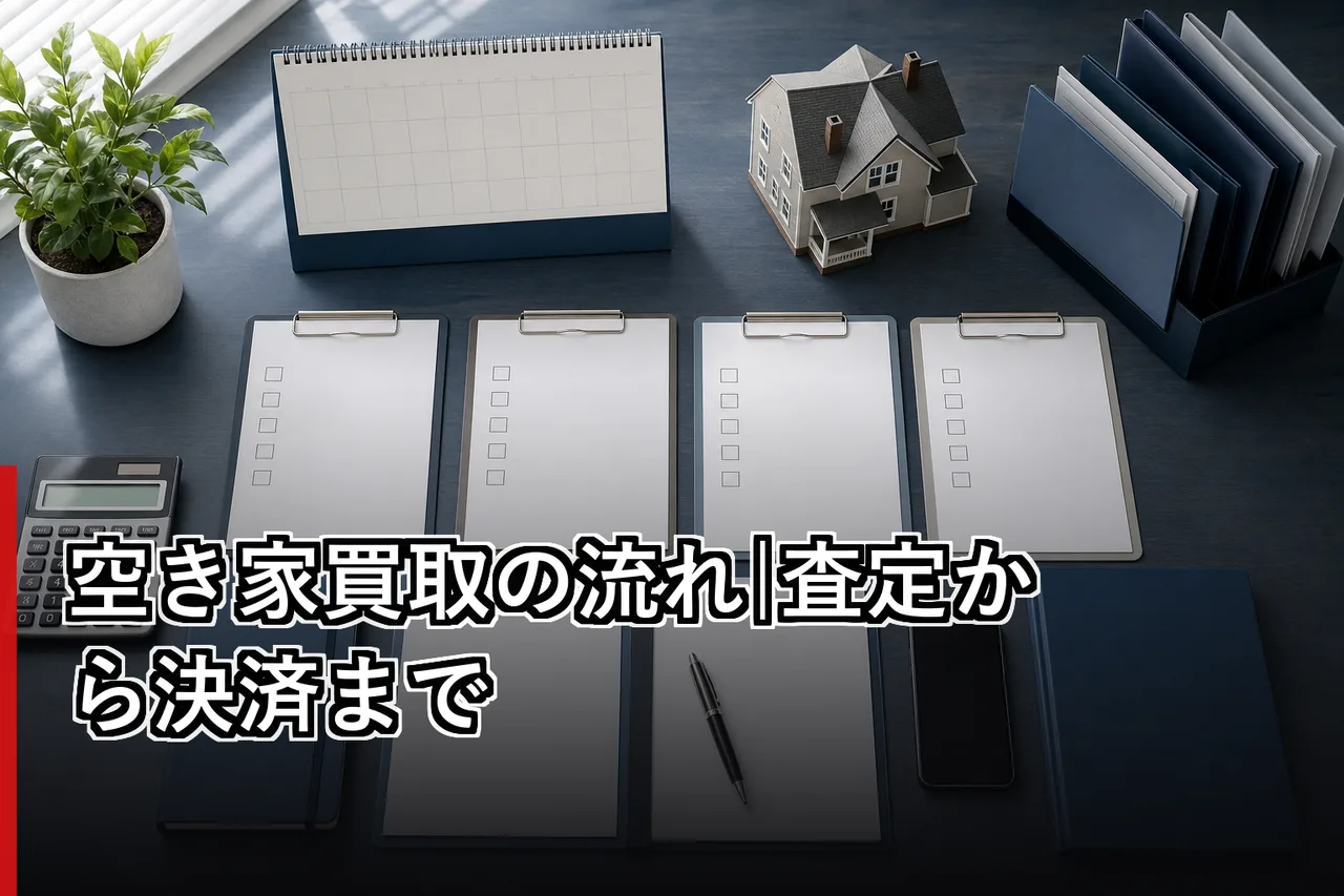 空き家買取の流れ|査定から決済までのイメージ