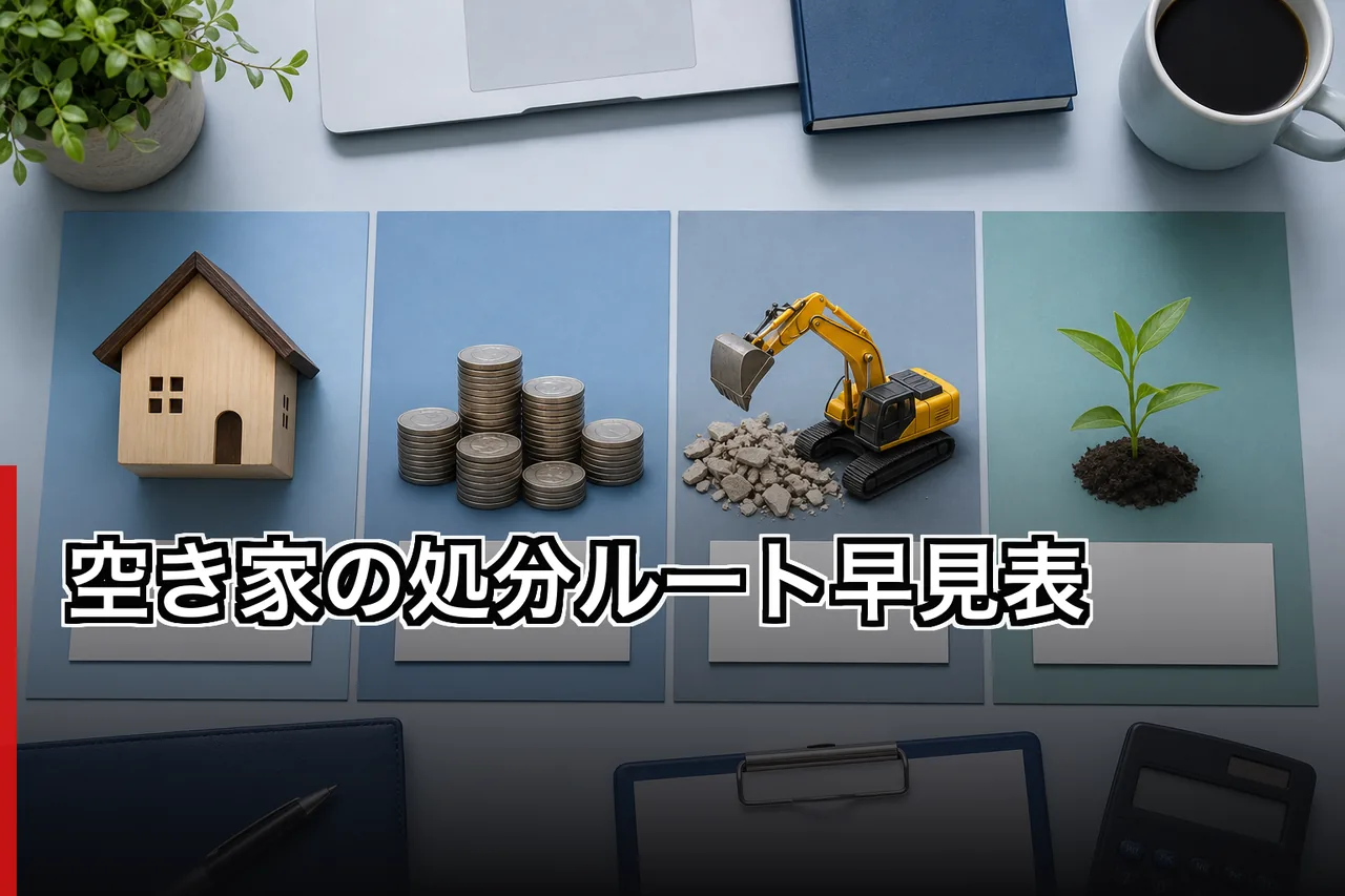 空き家の処分ルート早見表のイメージ