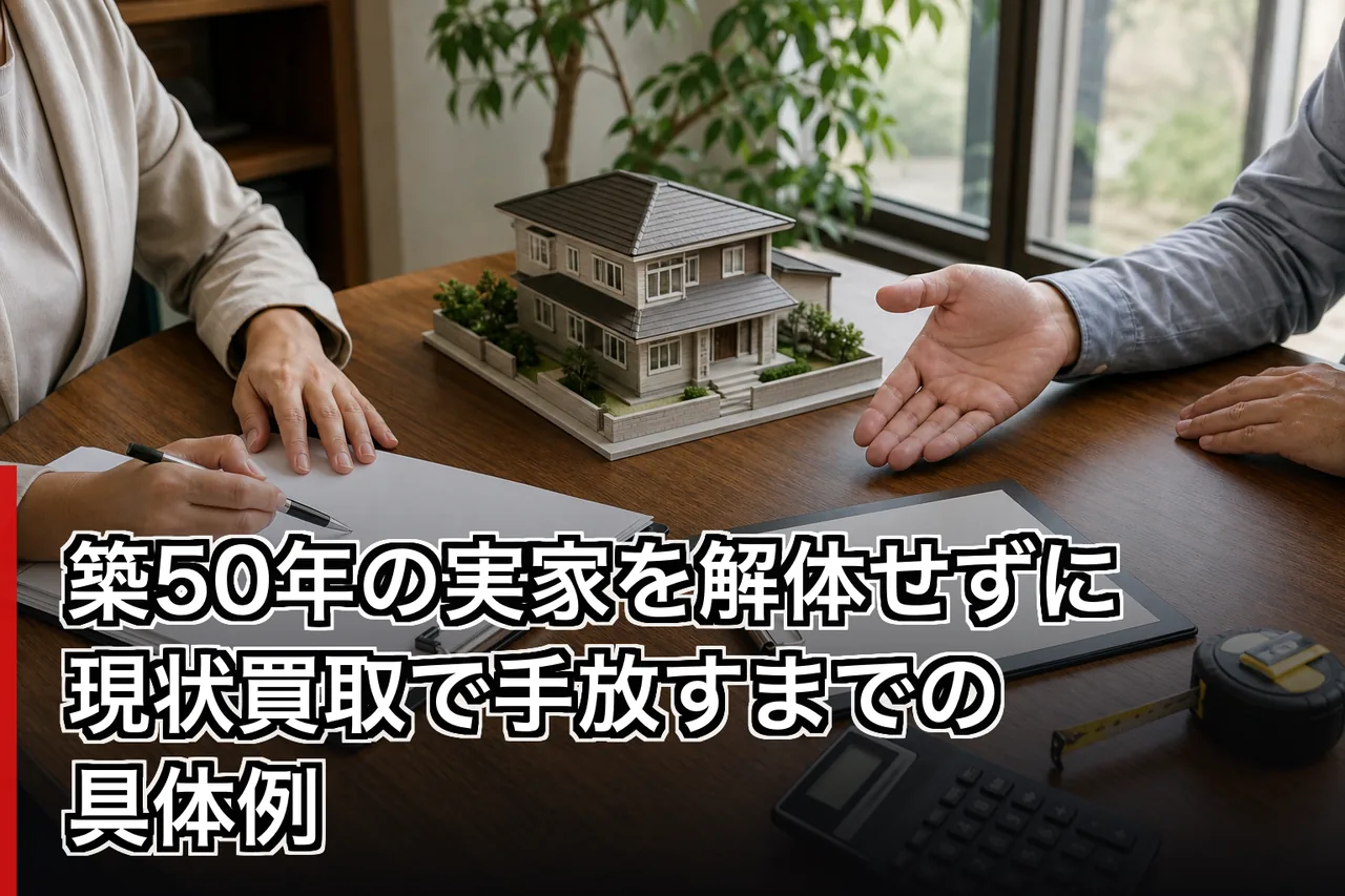 築50年の実家を解体せずに現状買取で手放すまでの具体例のイメージ