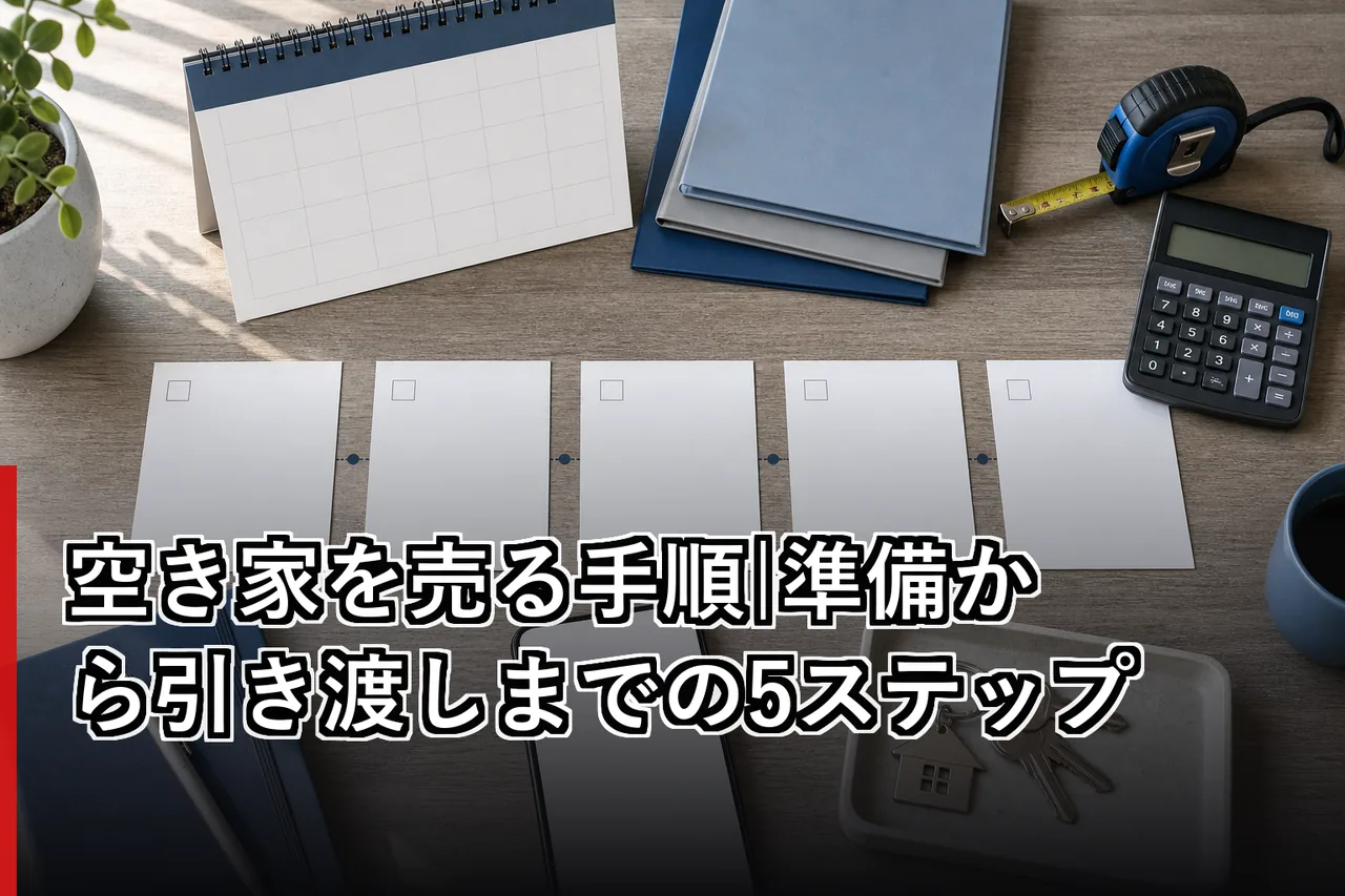 空き家を売る手順|準備から引き渡しまでの5ステップのイメージ