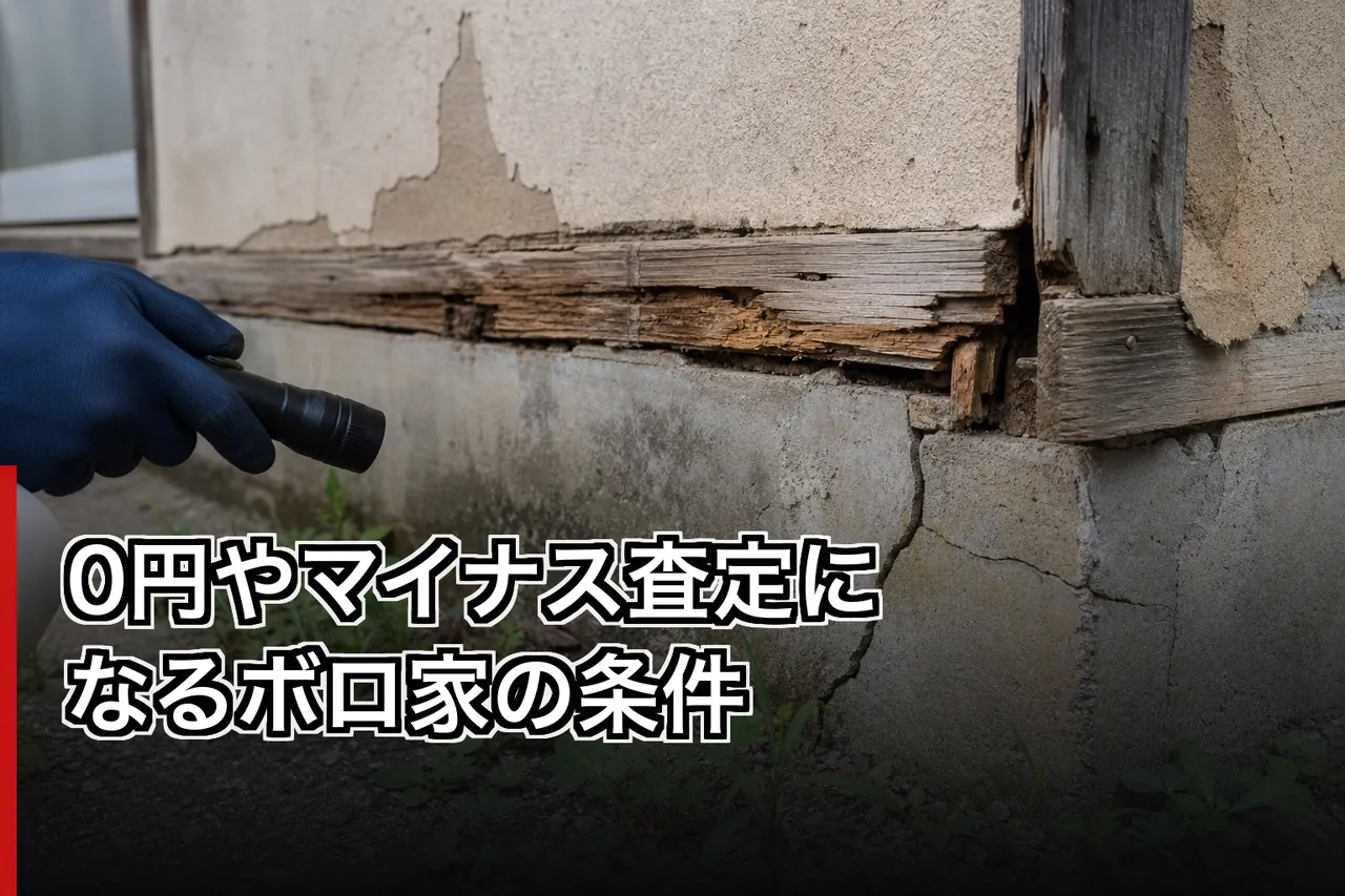 0円やマイナス査定になるボロ家の条件のイメージ