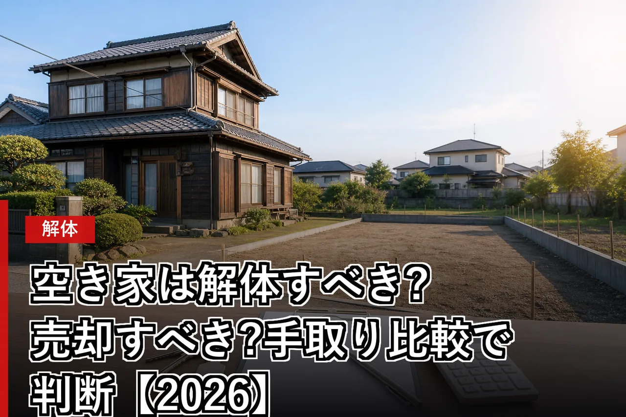 空き家は解体すべき?売却すべき?手取り比較で判断【2026】