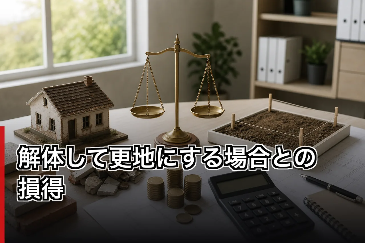 解体して更地にする場合との損得のイメージ