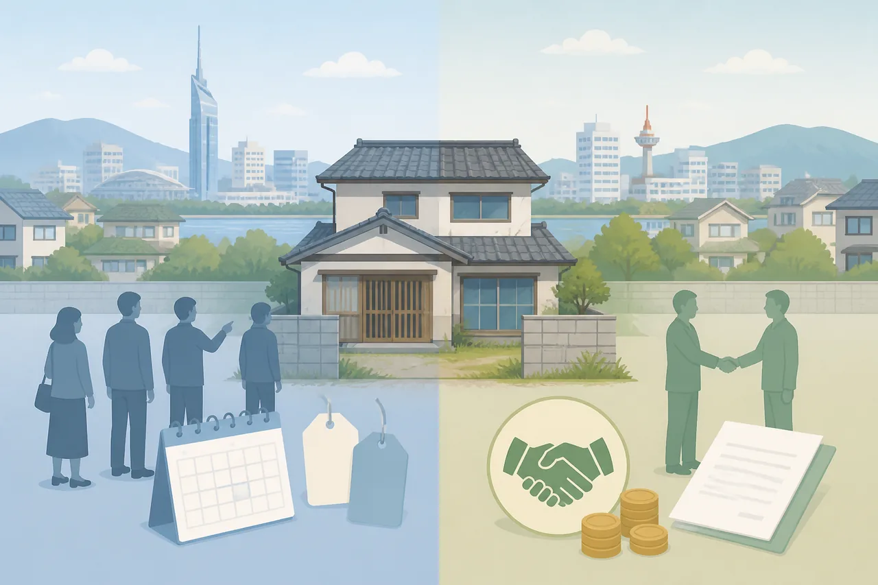 仲介売却と買取の違い|福岡の空き家はどちらがよいか