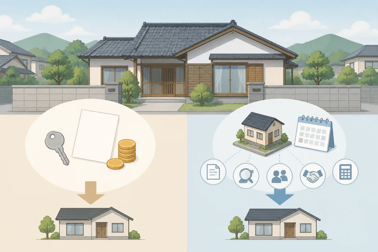 空き家買取とは?仲介売却との違い