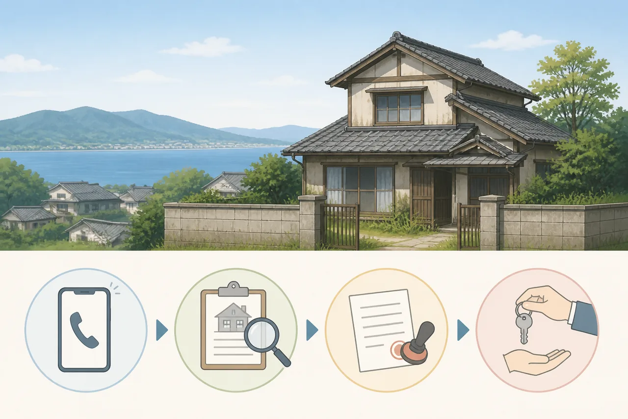 売却までの流れ(問い合わせ→査定→契約→引渡)