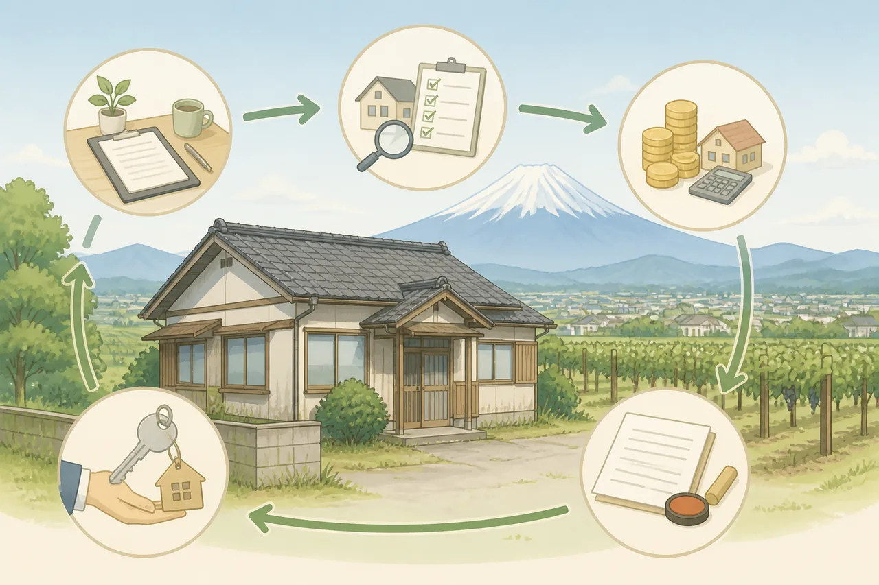 山梨で空き家を買い取ってもらう流れ