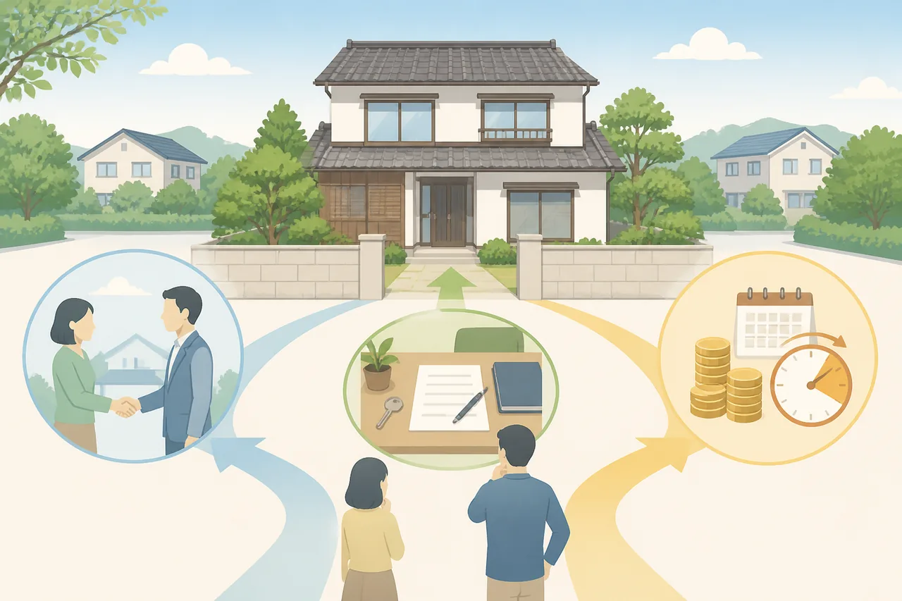 空き家を売る主な方法と向いている人