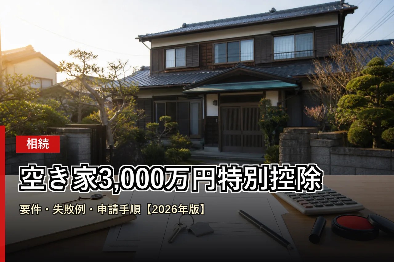 空き家3,000万円特別控除|要件・失敗例・申請手順【2026年版】