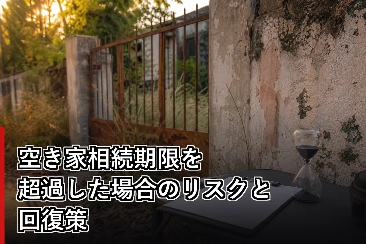 空き家相続期限を超過した場合のリスクと回復策のイメージ
