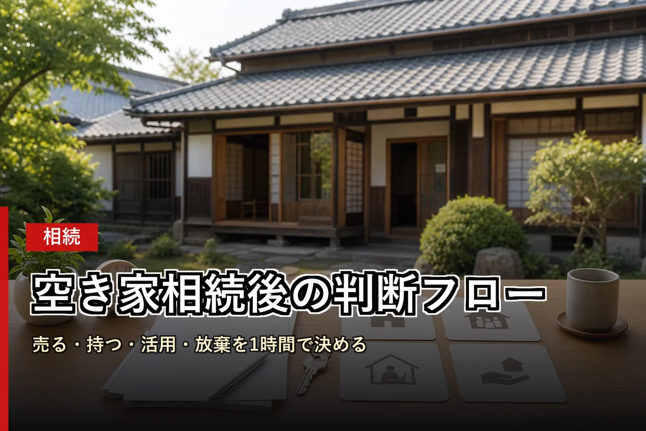 空き家相続後の判断フロー|売る・持つ・活用・放棄を1時間で決める