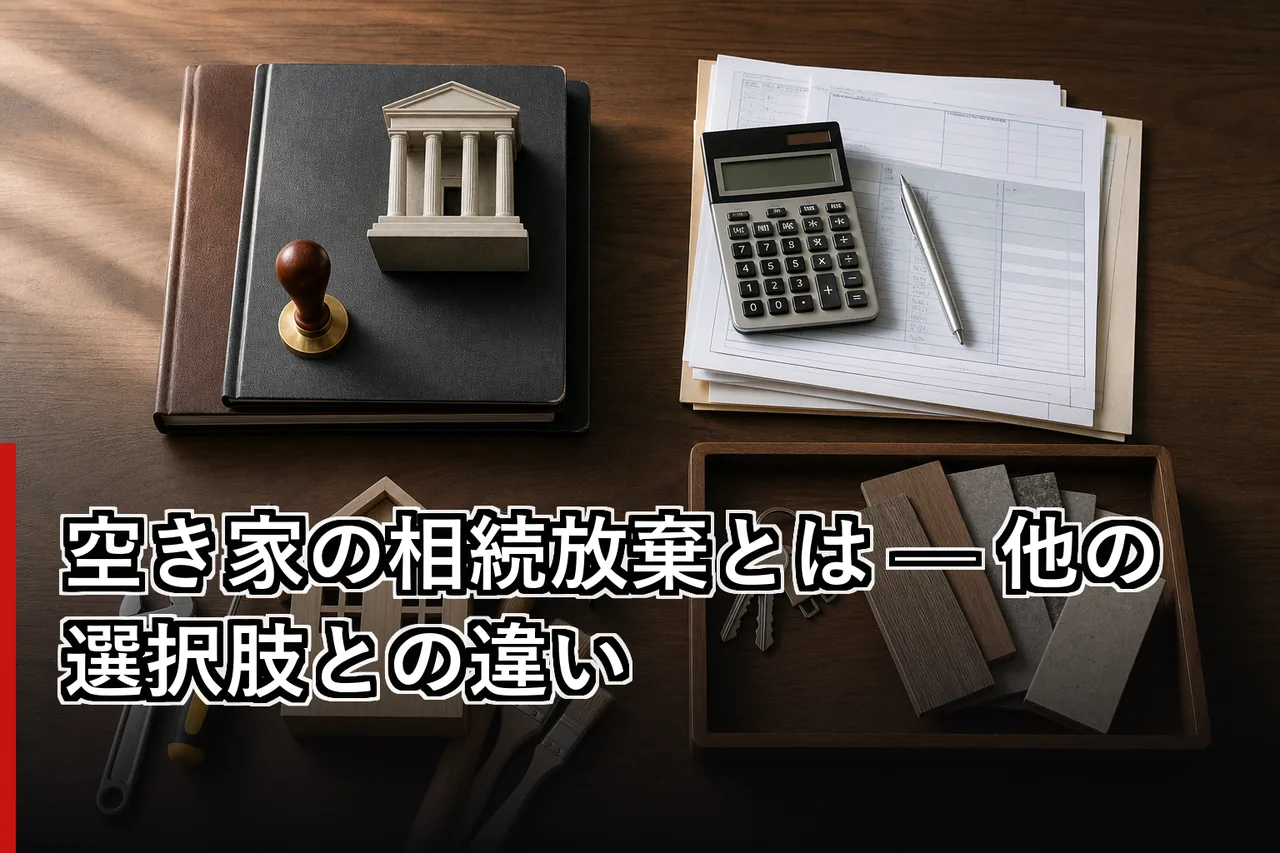 空き家の相続放棄とは — 他の選択肢との違いのイメージ