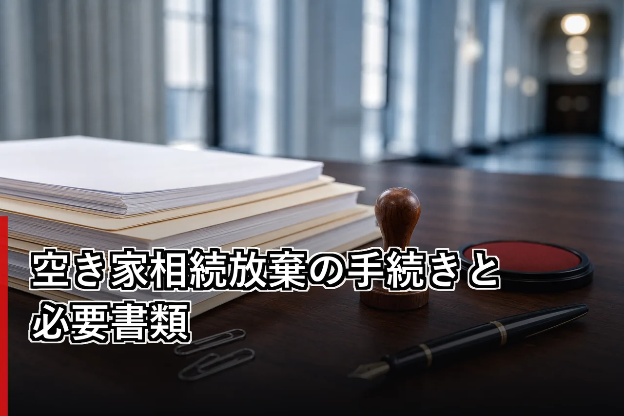 空き家相続放棄の手続きと必要書類のイメージ
