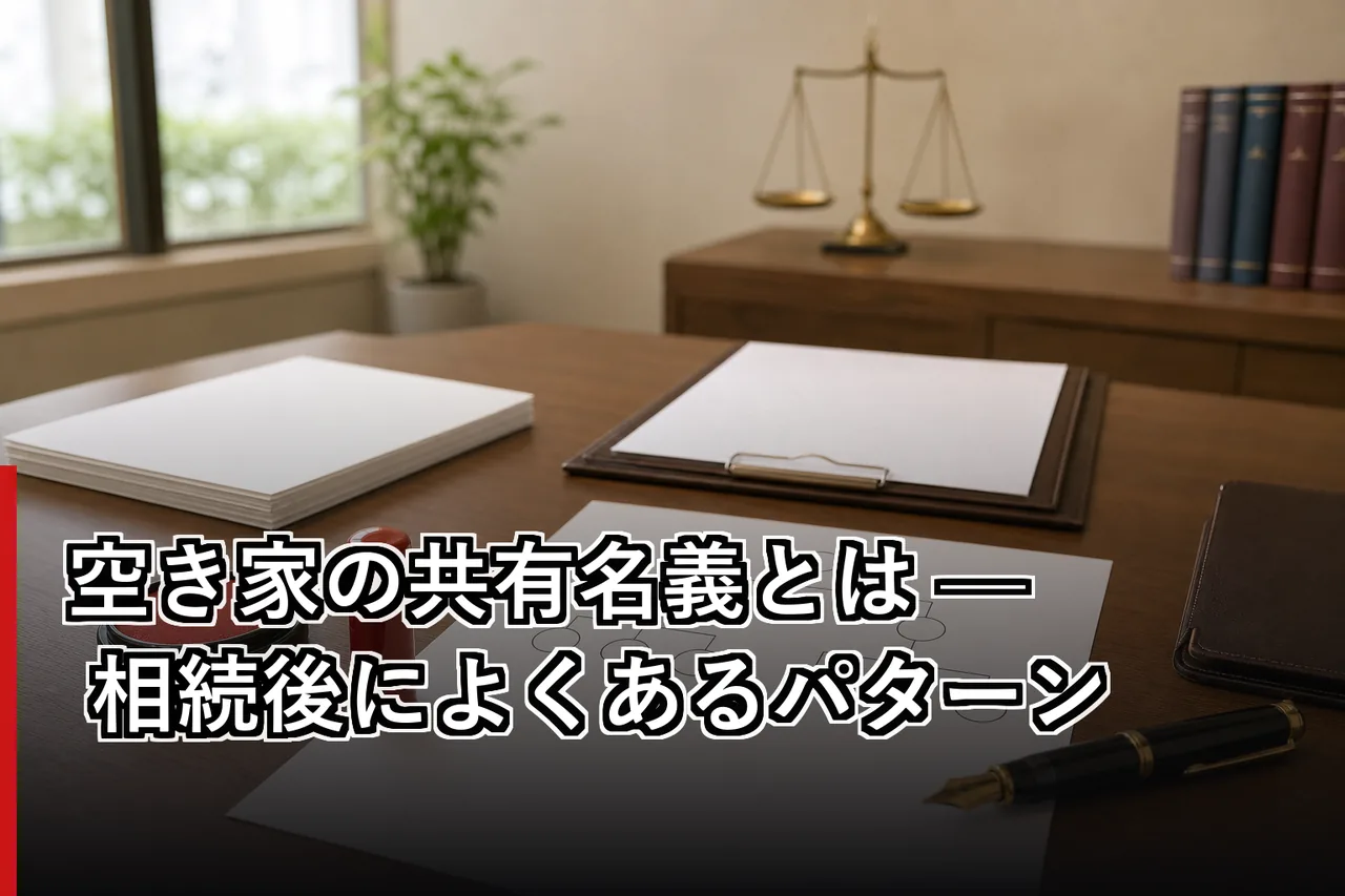 空き家の共有名義とは — 相続後によくあるパターンのイメージ